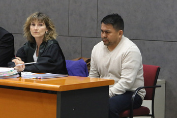 Leonel B.T., autor confeso de la muerte de Rebeca Huayta, durante el juicio. 